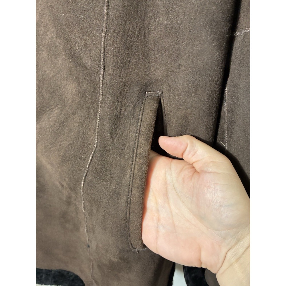 Blue Duck USA genuine shearling long coat authentic sheepskin fur jacket XL - Picture 2 of 7